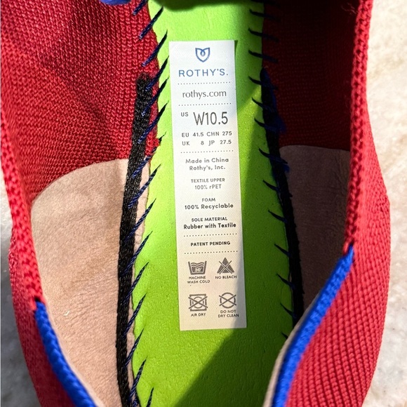 Women’s ROTHY’S The Point in red chili- sold out color. Size 10.5 - Picture 7 of 7